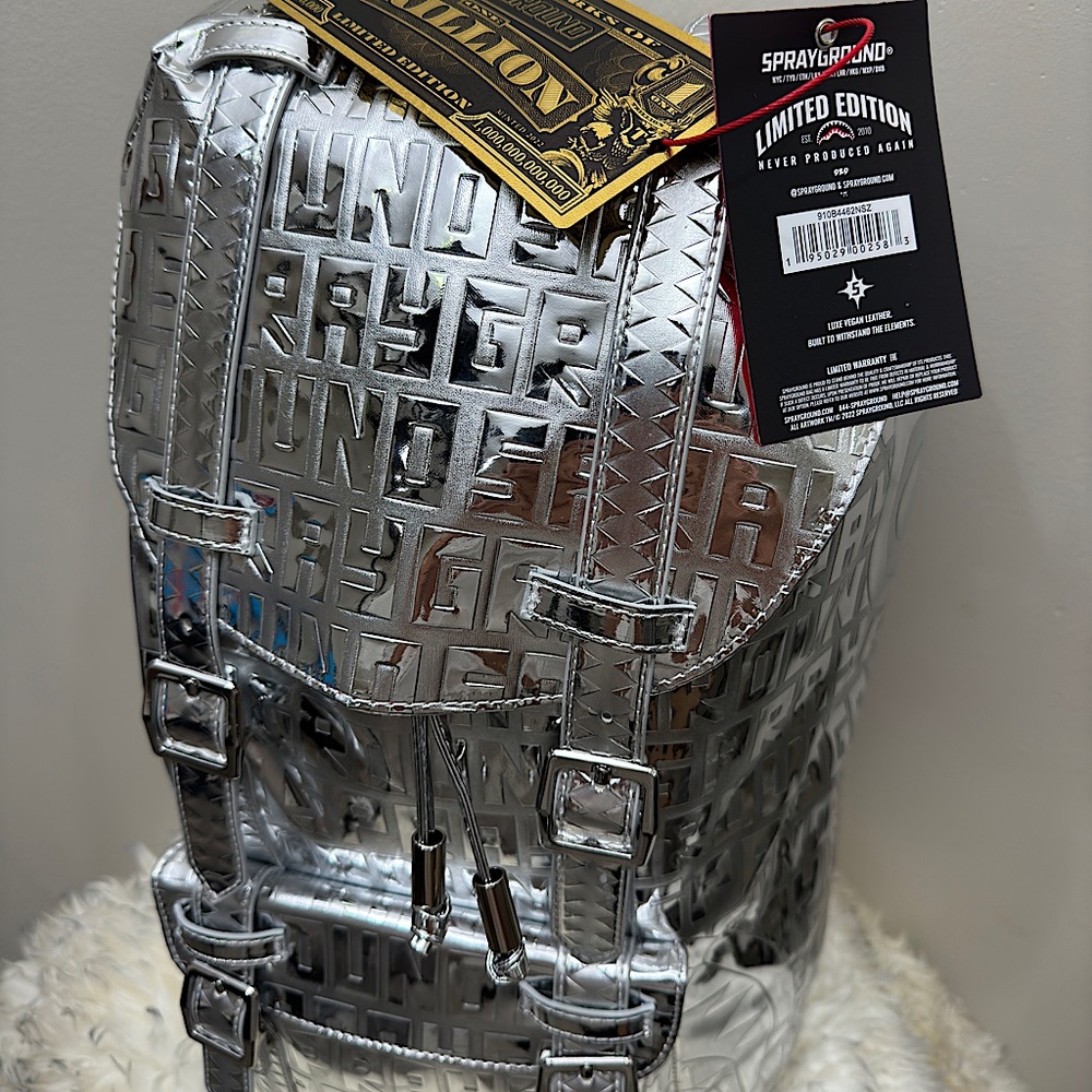 SPRAYGROUND FUTURE TITAN (METALLIC) HILLS BACKPACK LIMITED EDITION SOLDOUT *NWT*